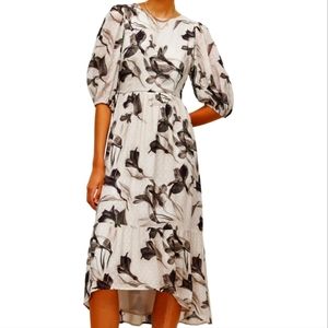 ALLSAINTS Sadie Iris Print Blousson Dress.  US Size 10